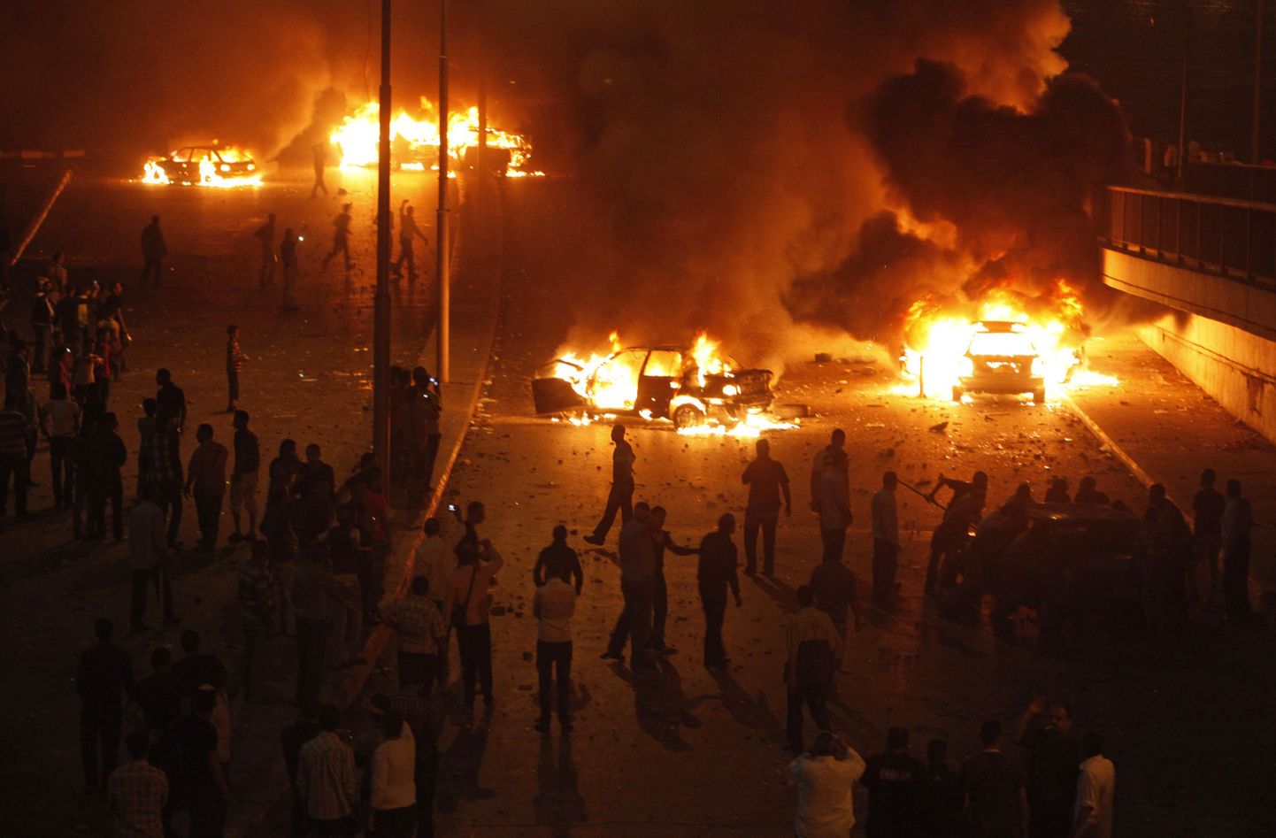 Kristlaste ja moslemite vägivald Kairos.