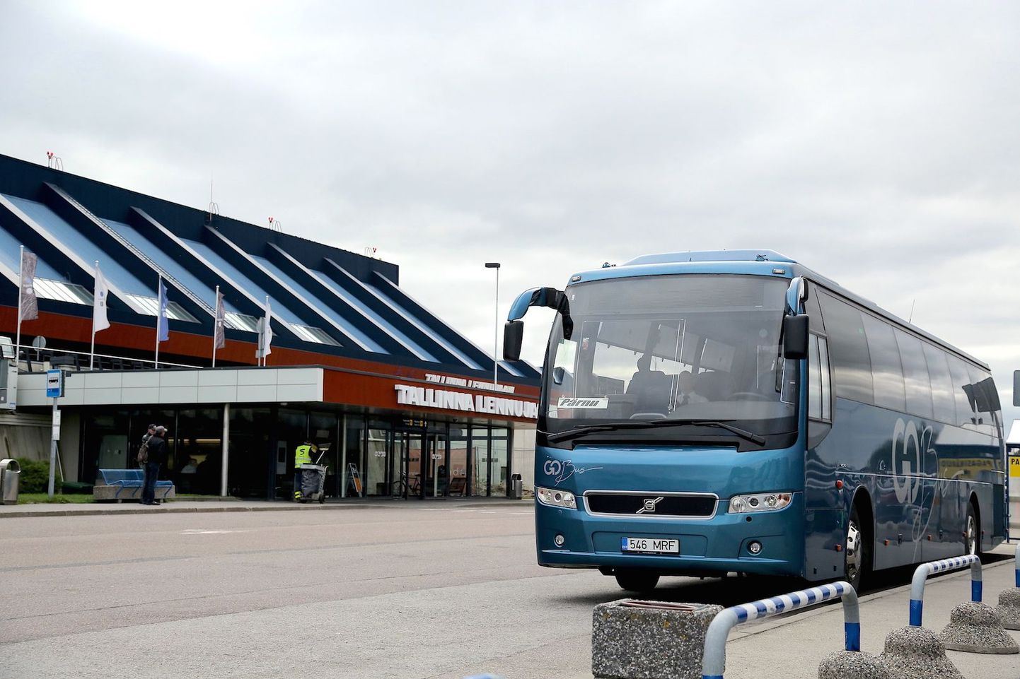 GoBusi liinibuss Tallinna lennujaamas.