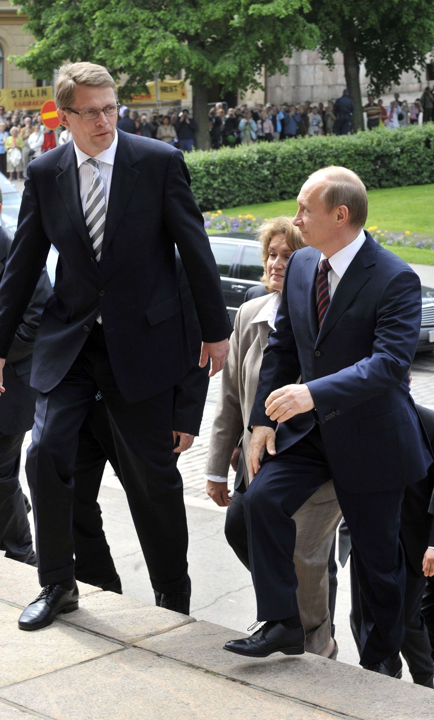 Matti Vanhanen ja Vladimir Putin Helsingis 3. juunil.