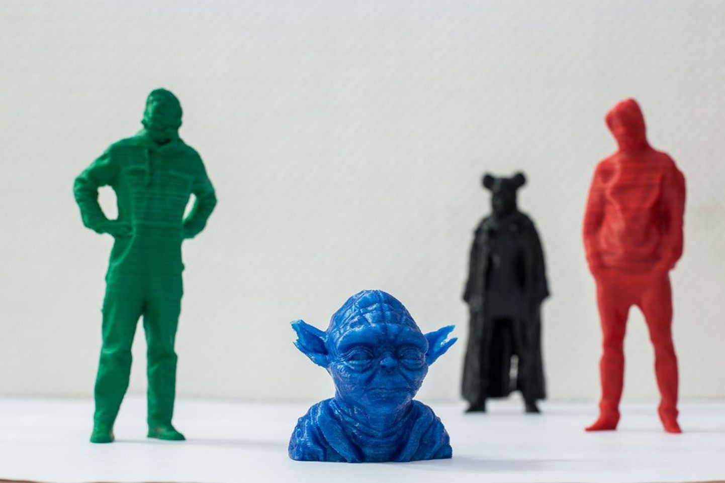 3D-printeriga trükitud ulmesarjade tegelased.