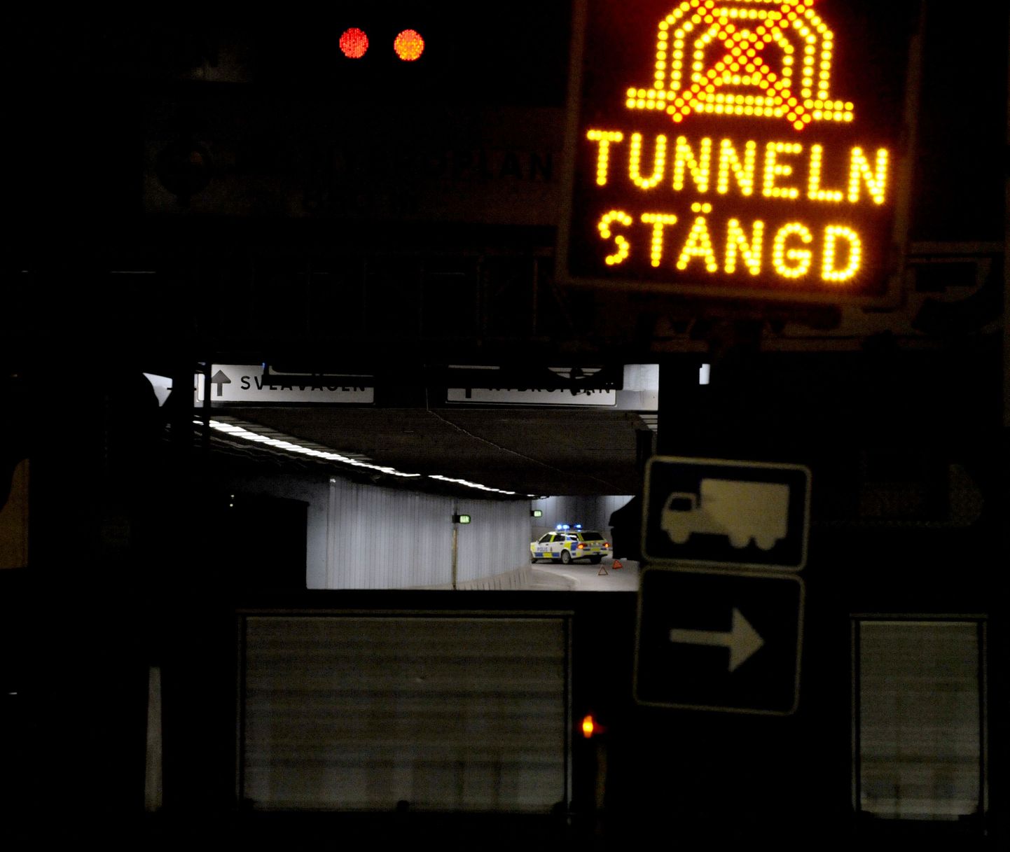 Srockholmi kesklinna tunnel on suletud.