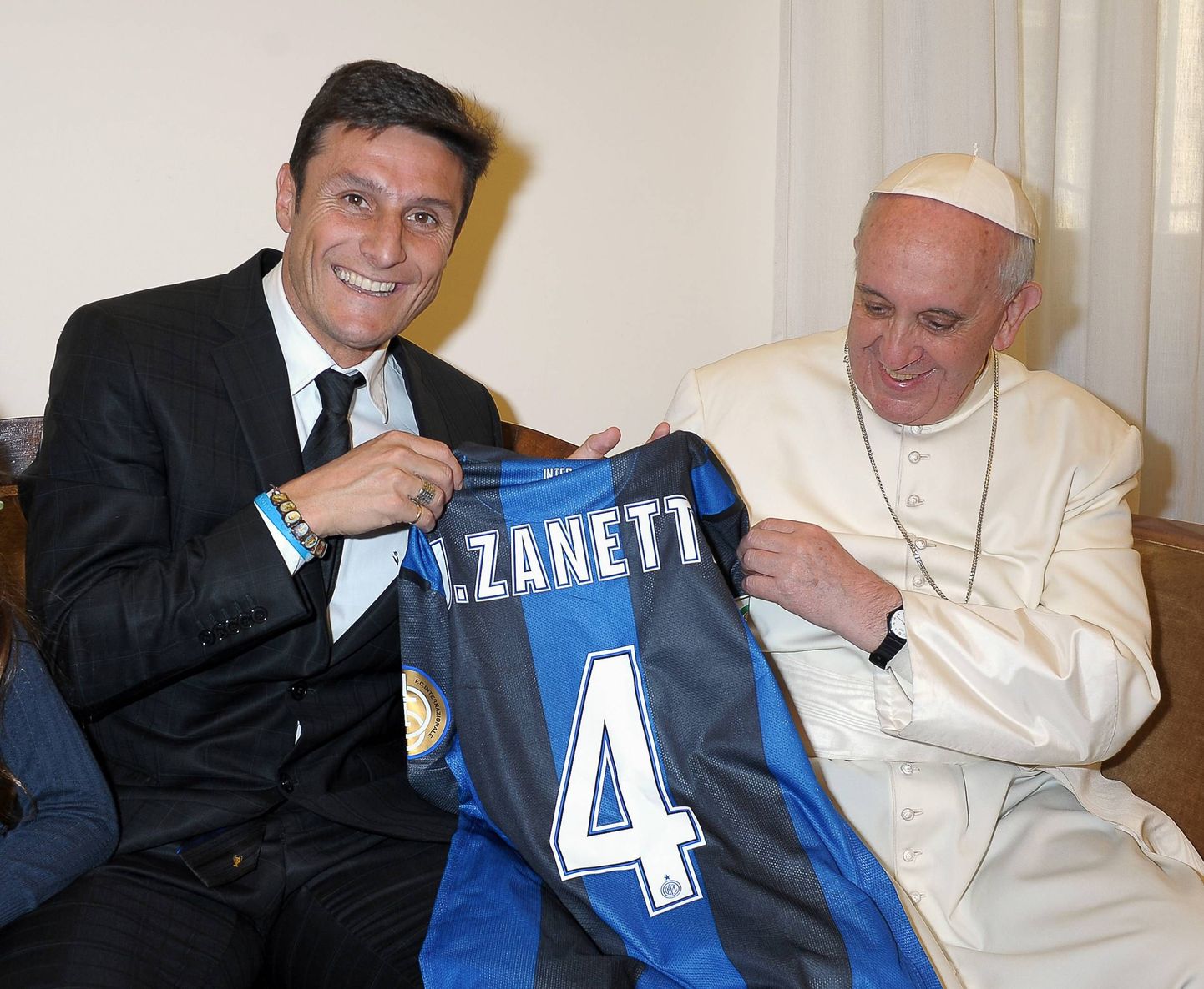 Javier Zanetti eelmisel nädalal uues paavsti Franciscus I-ga