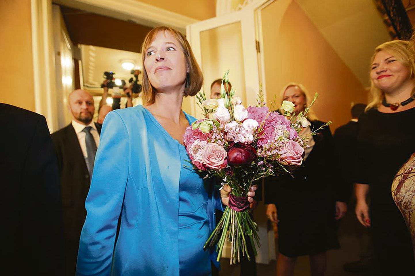 Presidendiks valitud Kersti Kaljulaid aasta tagasi.