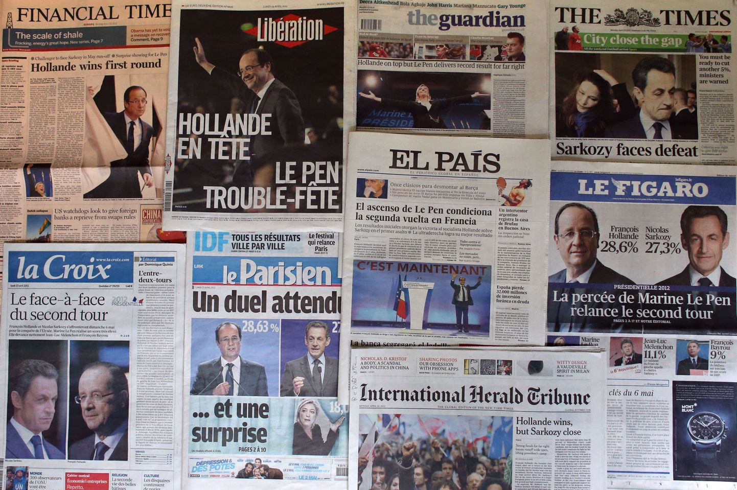 Prantsuse ja välismaiste ajalehtede tänased esiküljed.