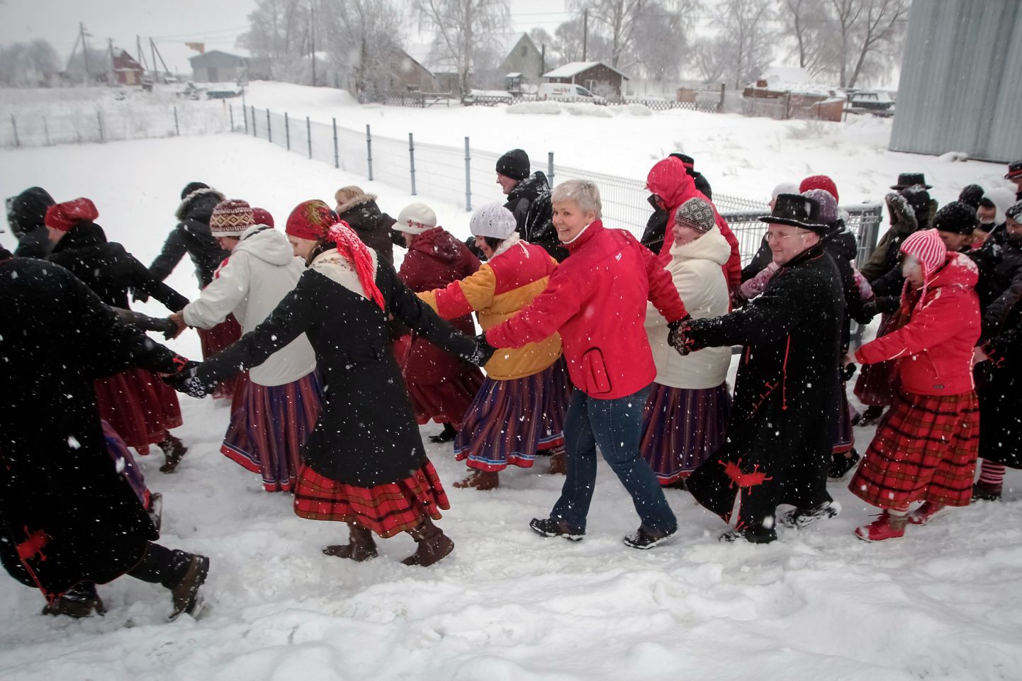 Audruranna esimene talvine tantsupidu 2013. aastal kulges paksus lumesajus.