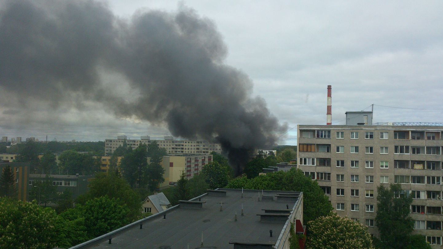 Põleng Mustamäel, Tallinnas