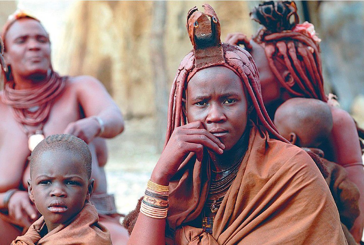 Himba naised Põhja-Namiibias.