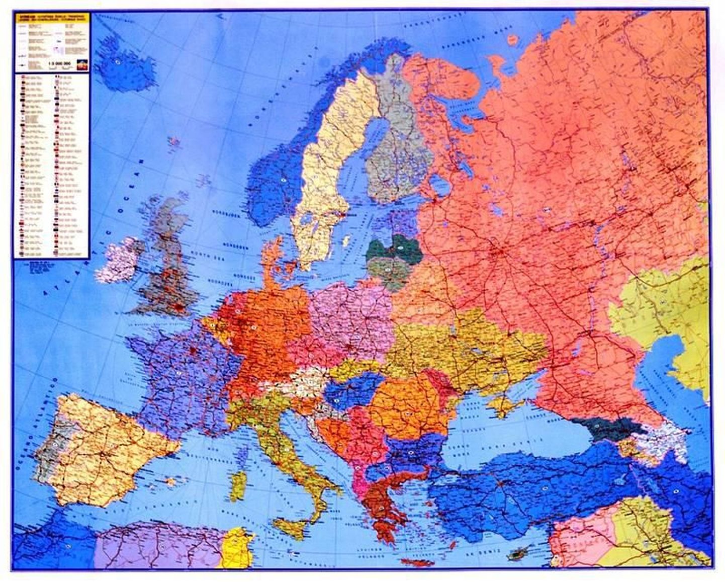 Карта Европы.