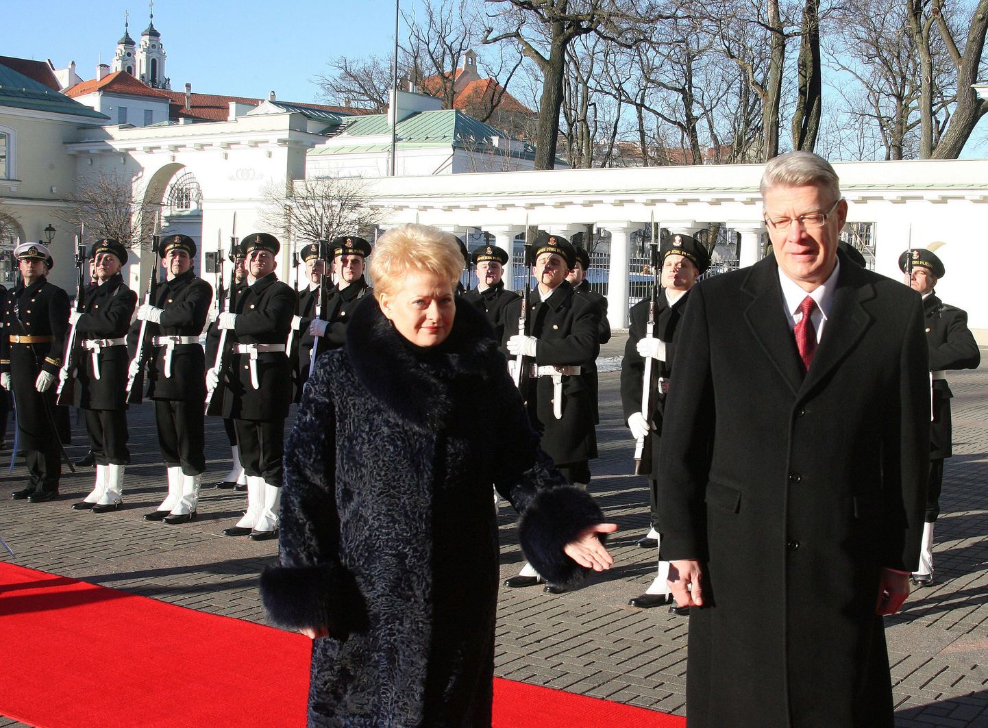 Dalia Grybauskaite ja Valdis Zatlers eile Vilniuses.