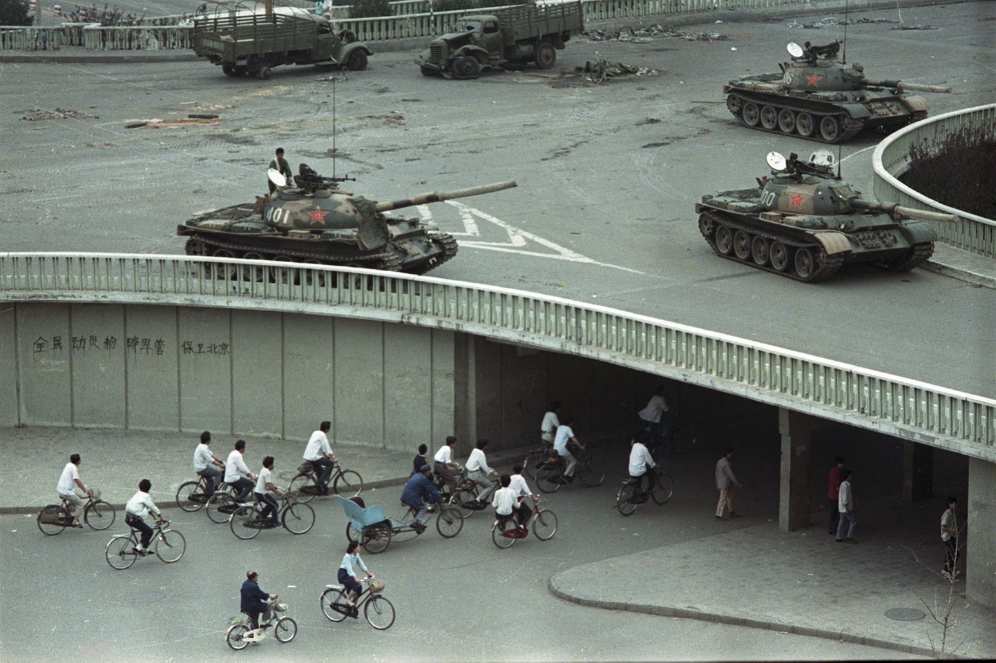 Taevase Rahu väljak 1989. aasta protestide ajal.