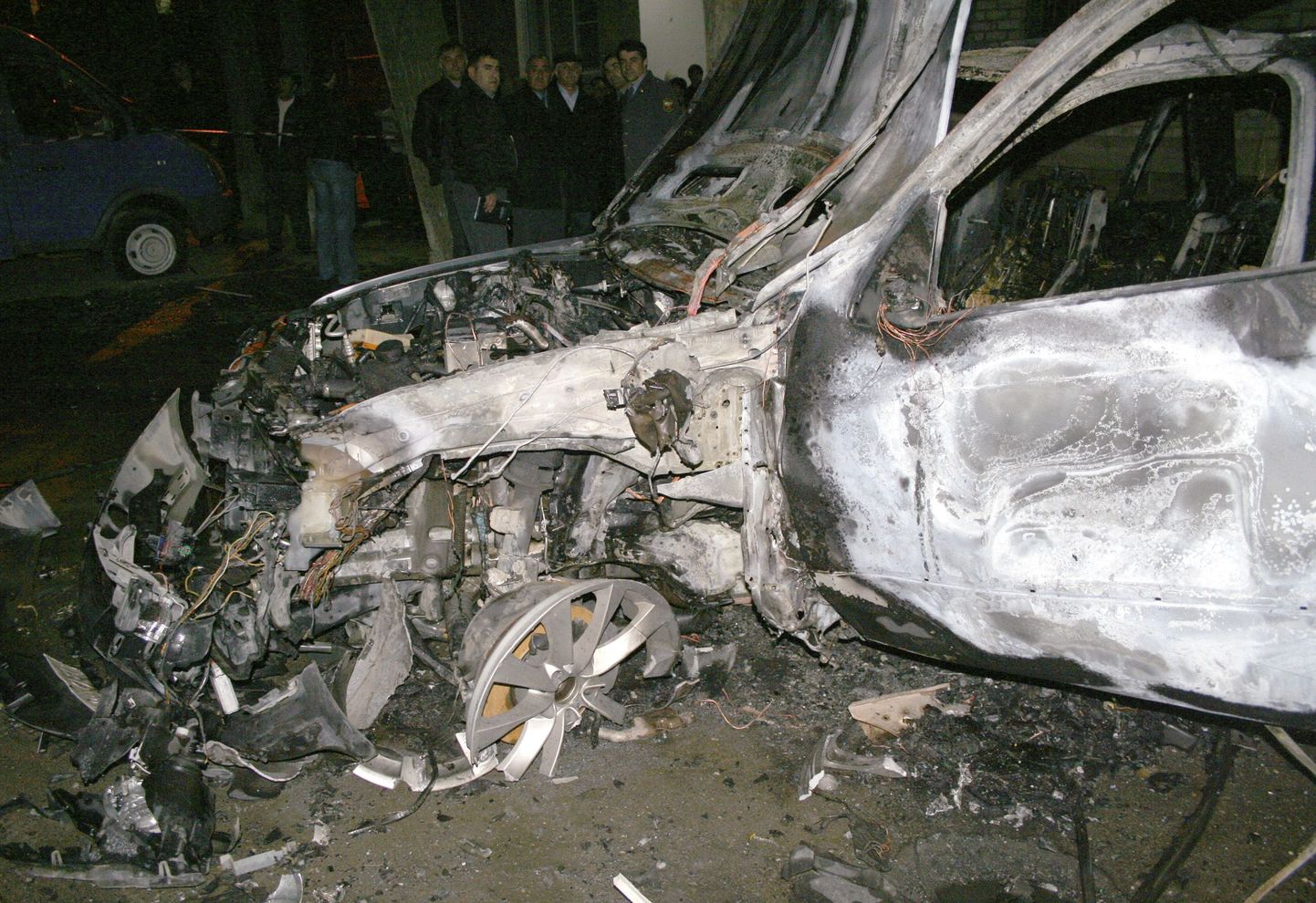 После взрыва машина загорелась. Фото иллюстративное.