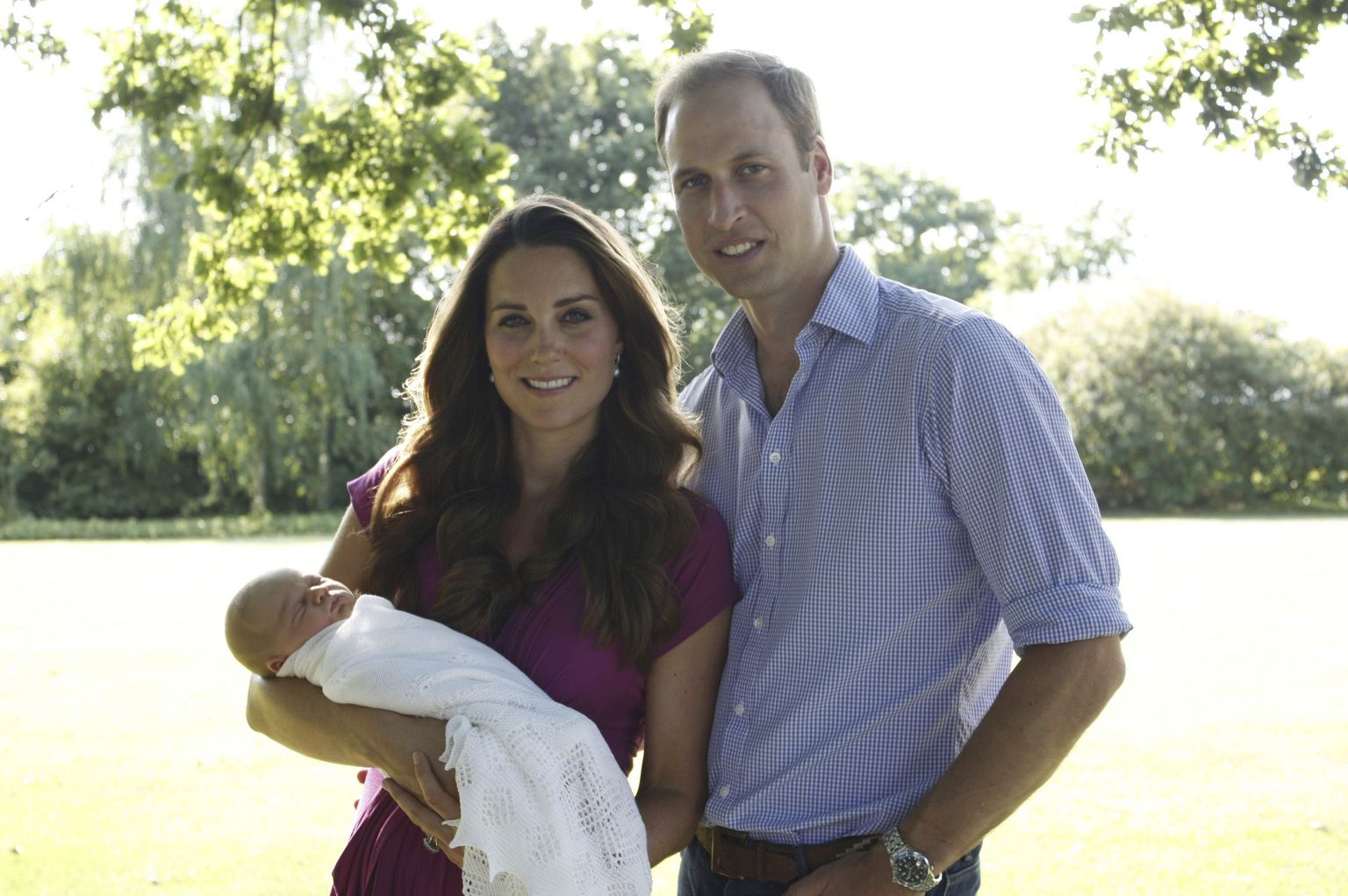 Hertsoginna Catherine, prints William ja nende poeg, prints George