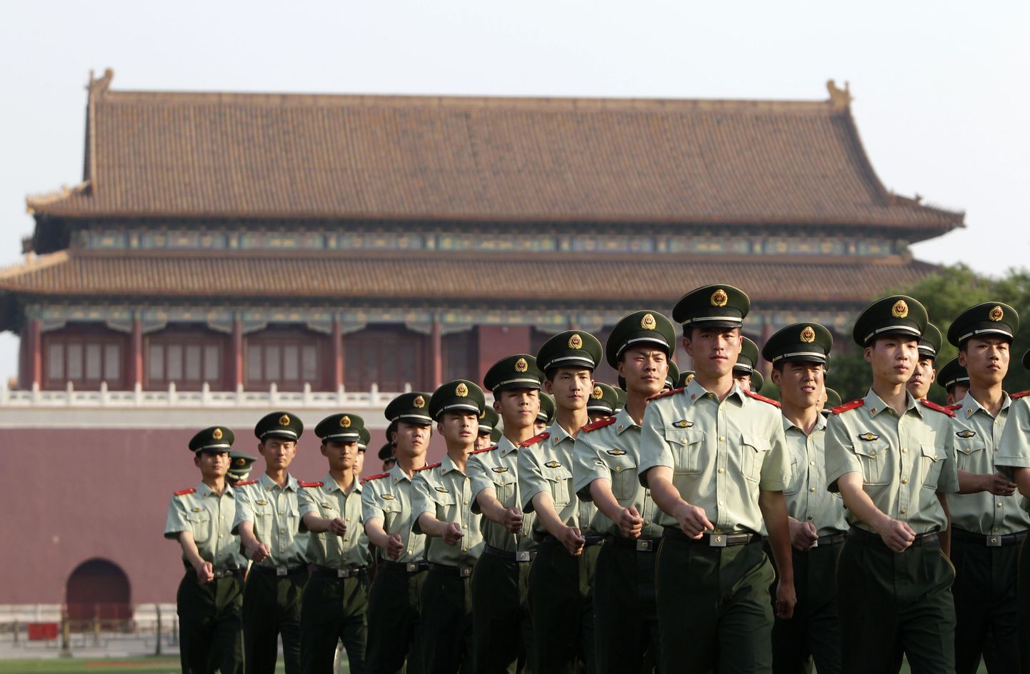 Hiina politseinikud Pekingis.