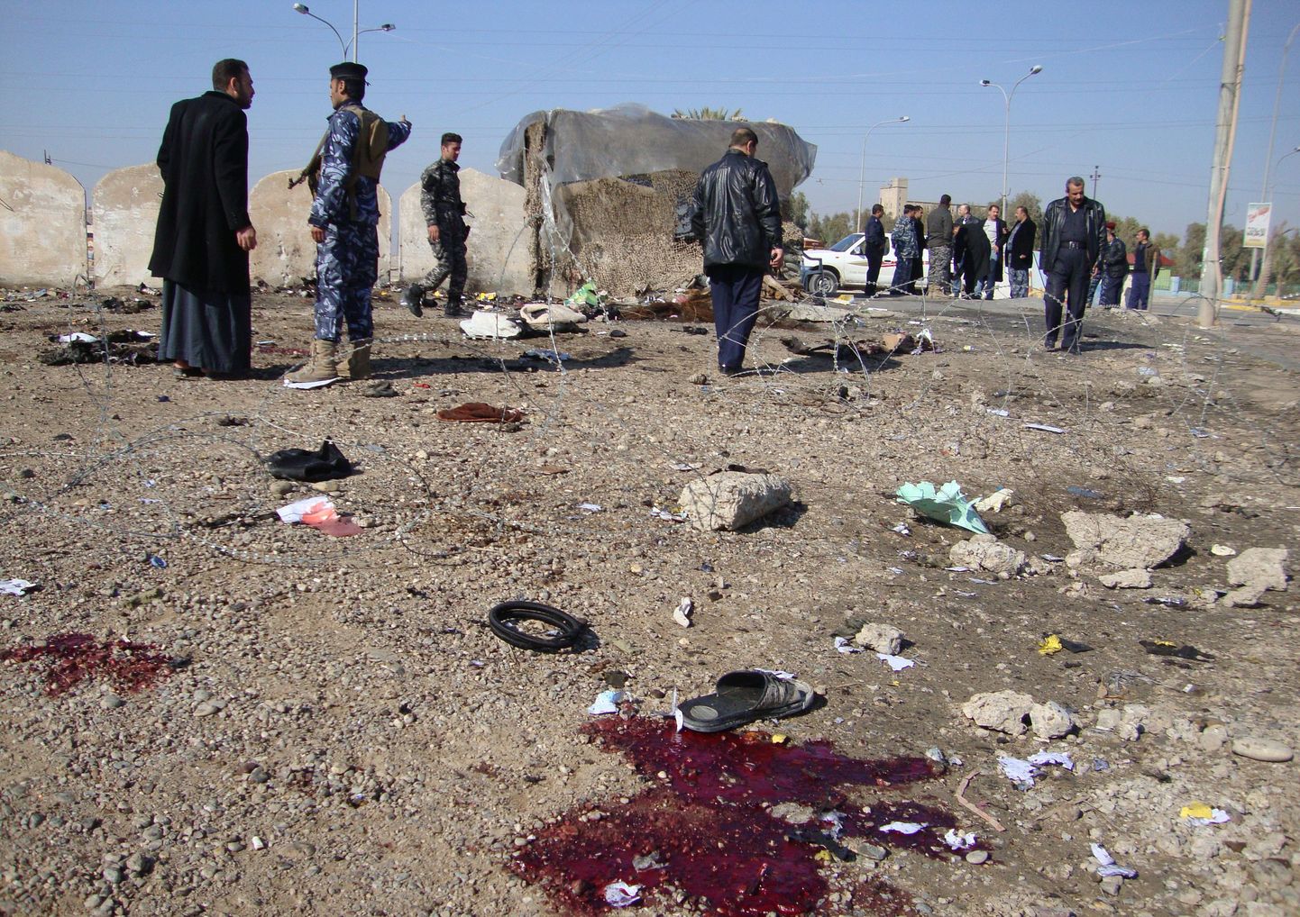 Iraagis Tikriti linnas selle aasta jaanuaris 50 inimest tapnud enesetapurünnaku sündmuspaik.