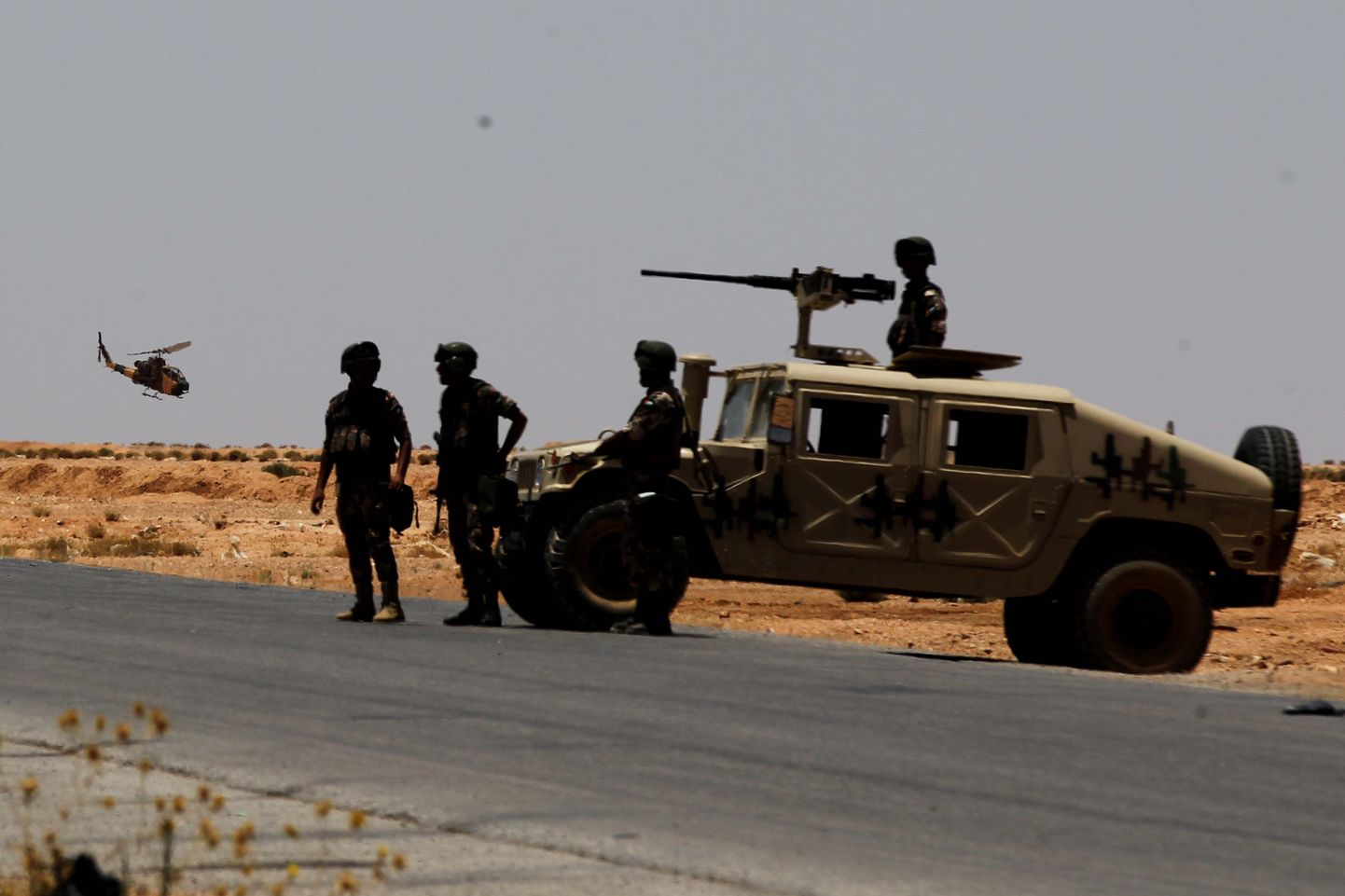 Jordaania sõdurid turvamas piiri