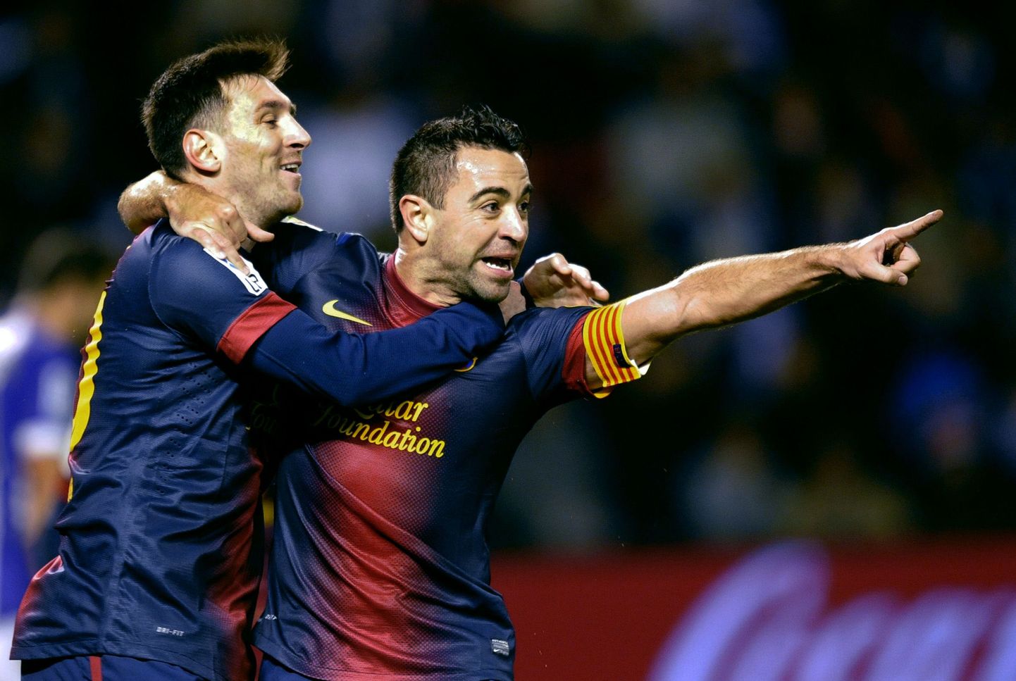 FC Barcelona Lionel Messi ja Xavi