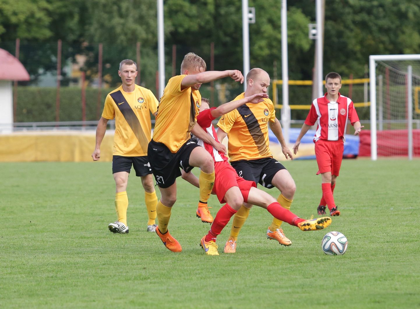 Rakvere jalgpalliklubi Tarvas kollases.