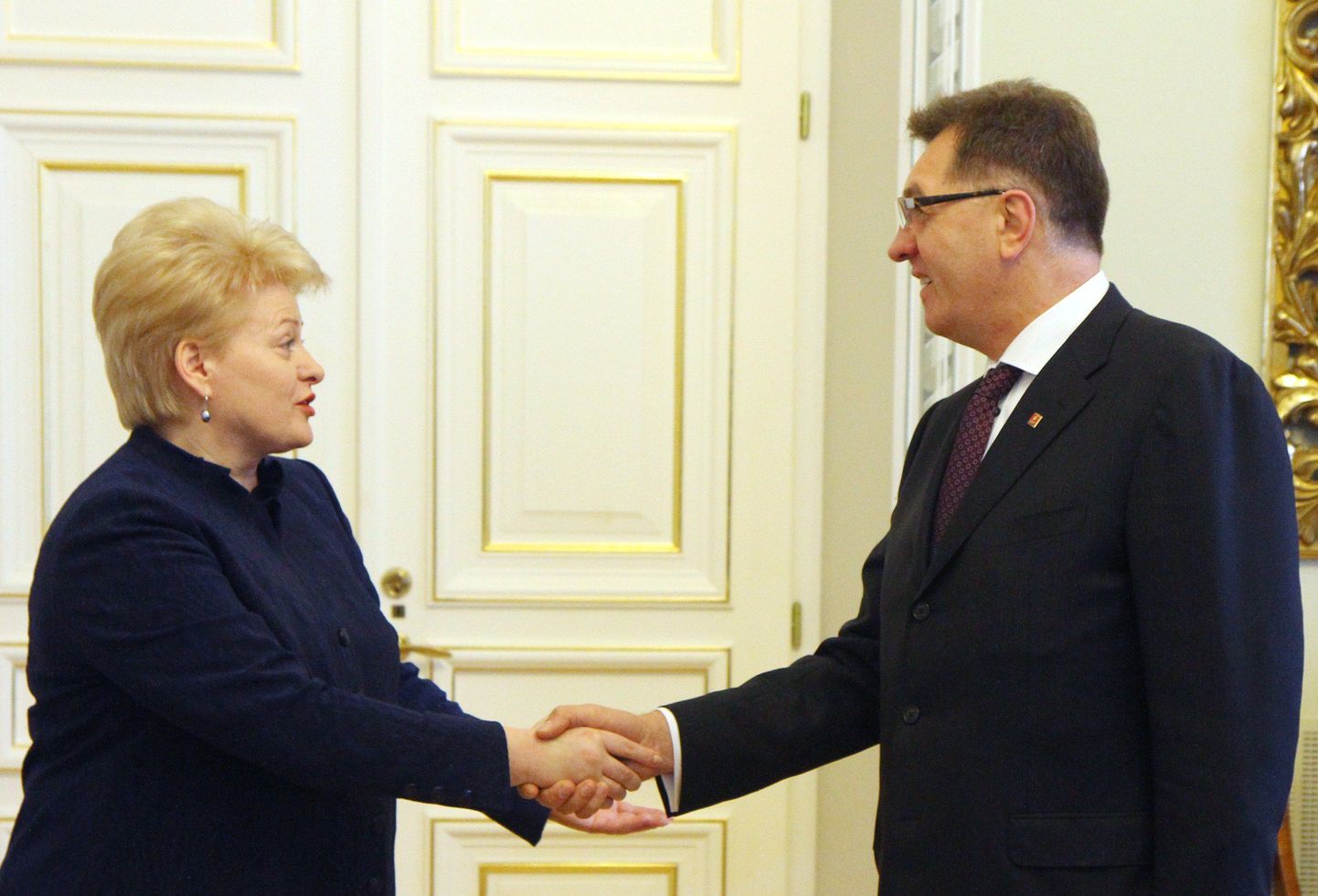Leedu president Dalia Grybauskaitė ja peaminister Algirdas Butkevičius.