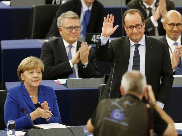 François Hollande pälvis oma kõne eest aplausi. Foto: AP/SCANPIX
