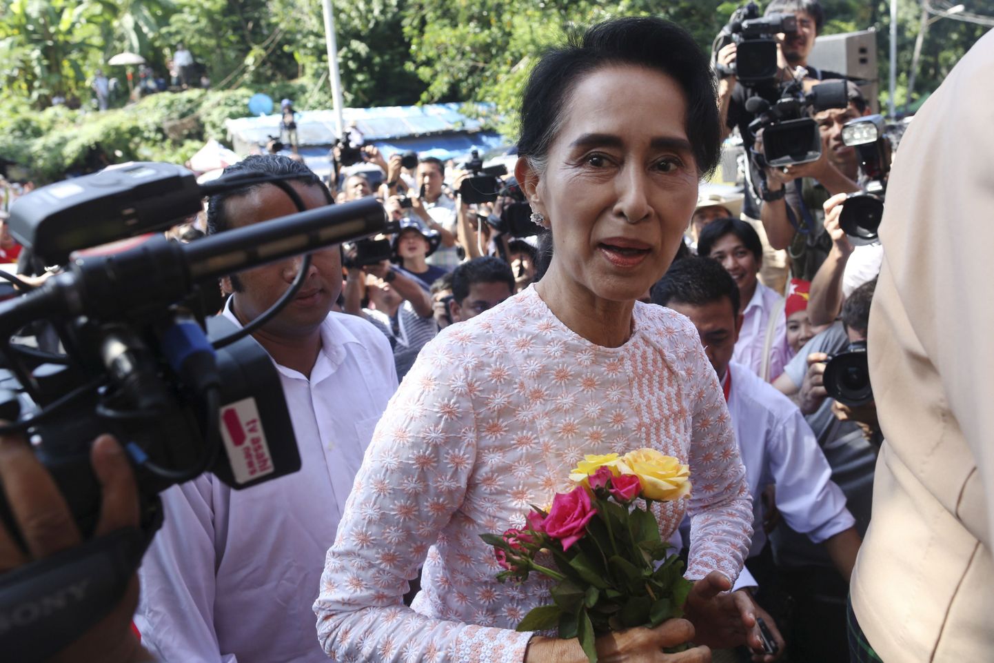 Birma opositsiooniliider Aung San Suu Kyi.