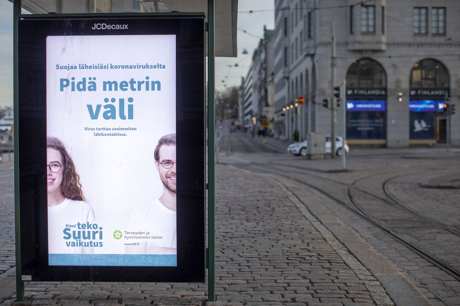 Inimtühi tänav Helsingis 22. märtsil 2020.