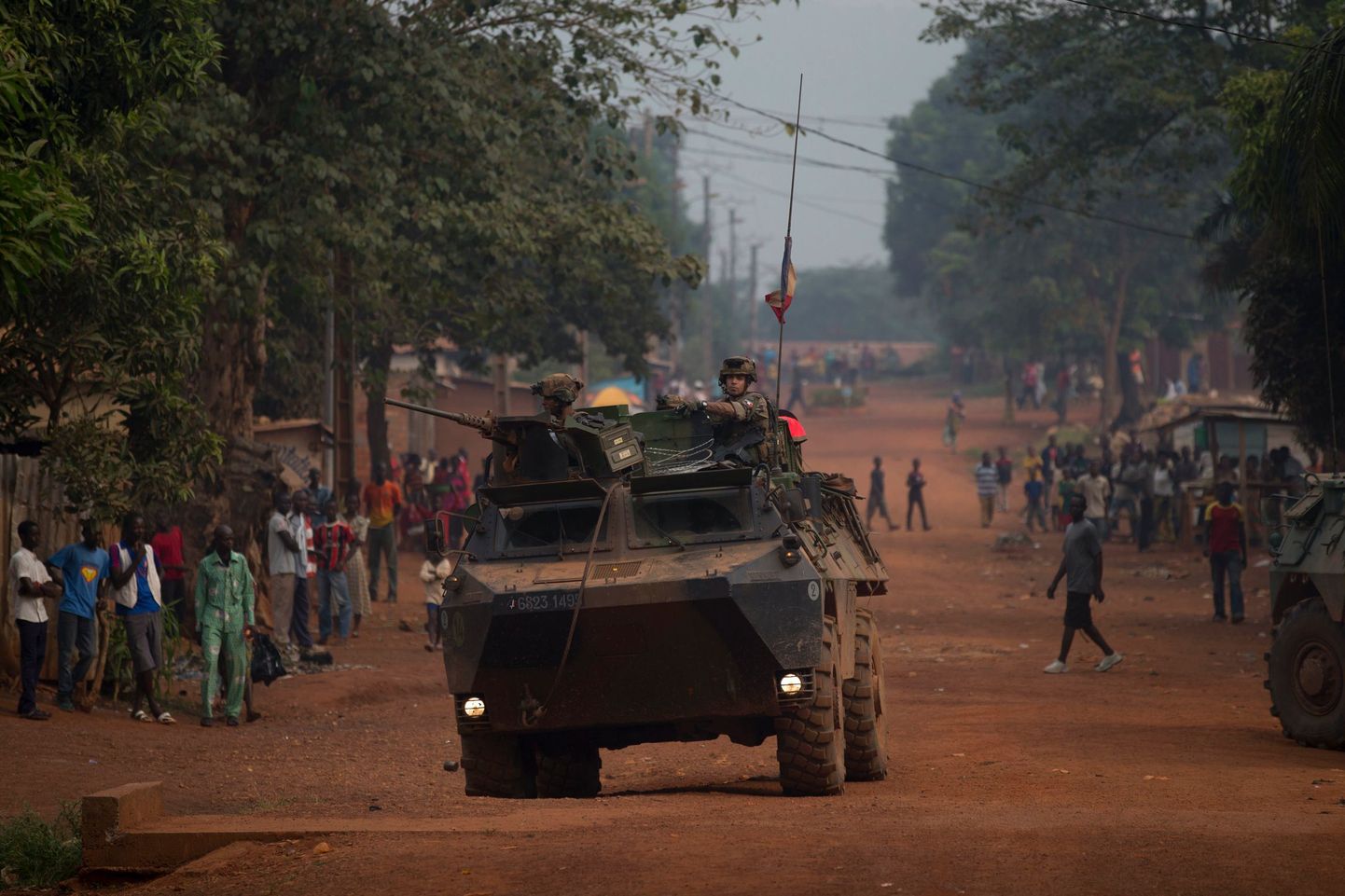 Prantsuse sõdurid Bangui tänavail 26. detsembril.