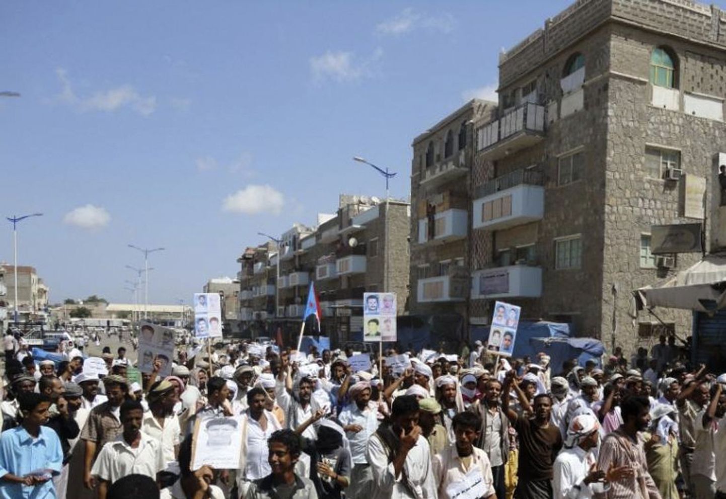 Valitsusvastane meeleavaldus Jeemenis Zinjibari linnas tänavu veebruaris.