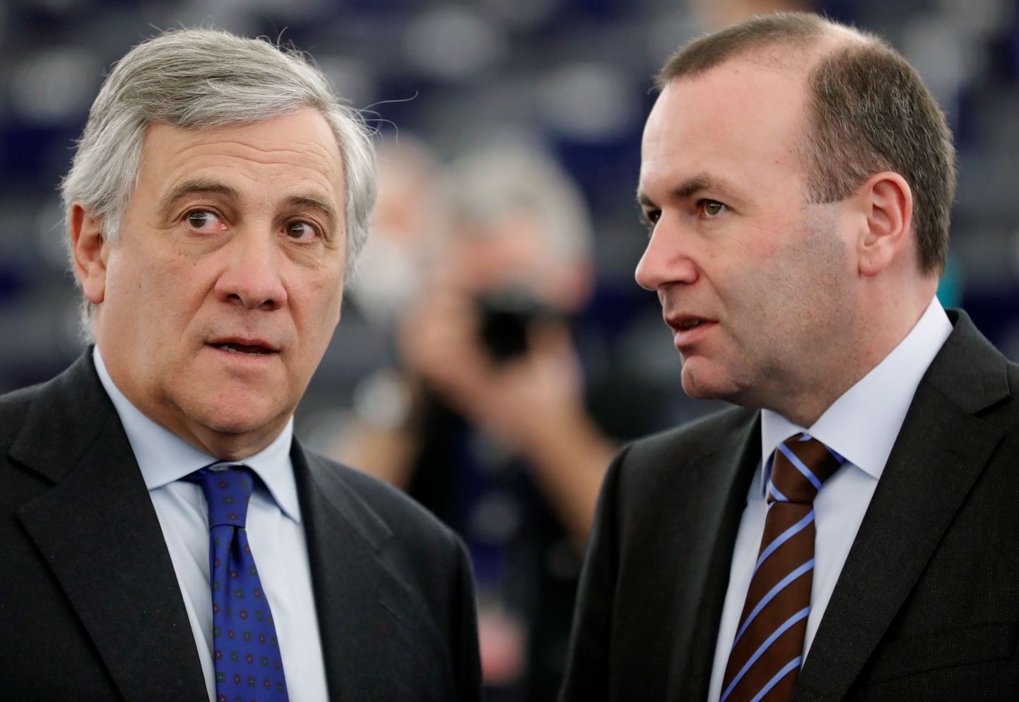 Antonio Tajani (vasakul) ja Manfred Weber.