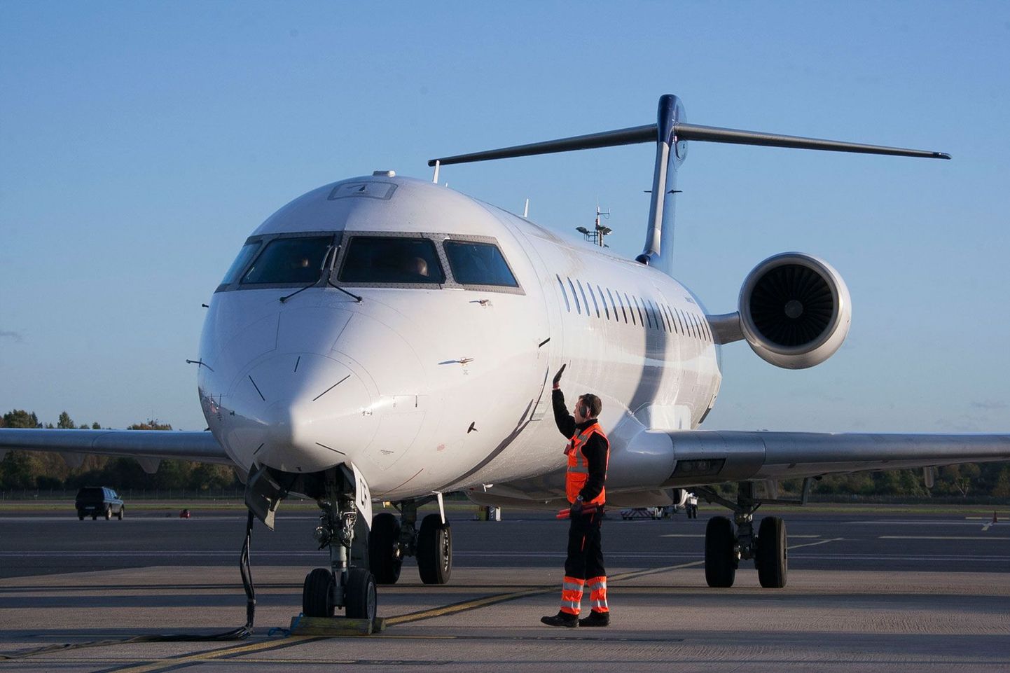 Üks kahest Estonian Air´i uuest lennukist Bombardier CRJ-700, mis oktoobri algul Tallinna saabusid.