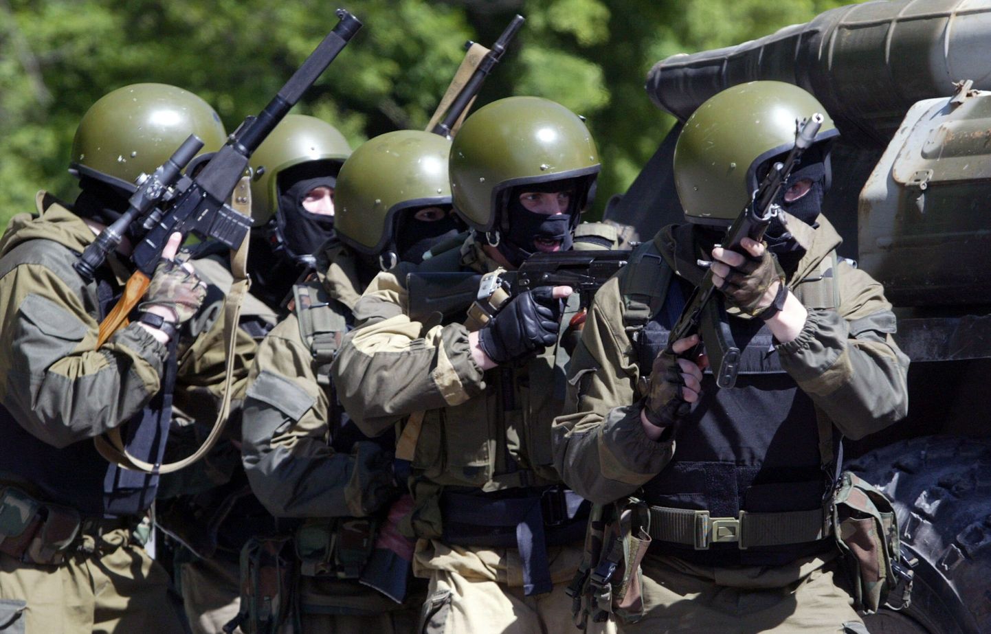 Vene siseministeeriumi eriüksuste manöövrid Põhja-Kaukaasias mullu suvel.