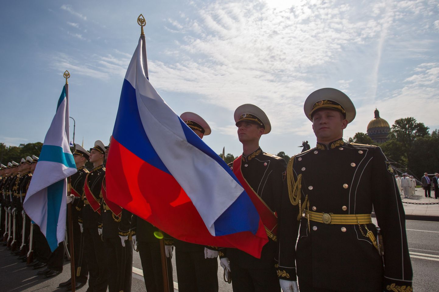 Vene mereväelased paraadil