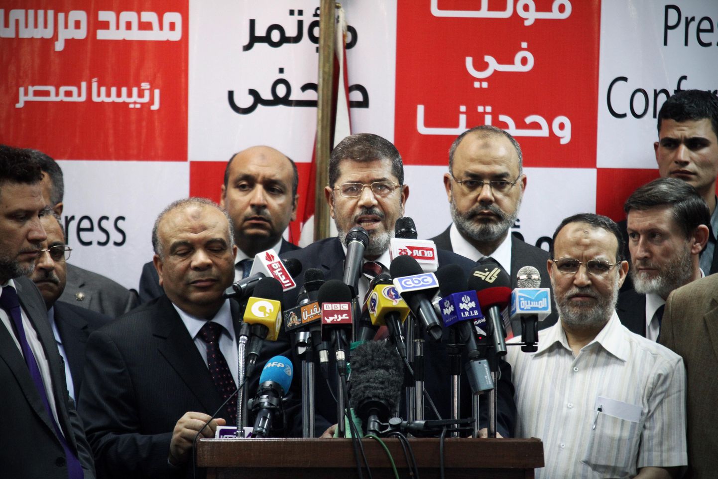 Moslemi Vennaskonna presidendikandidaat Mohammed Morsi.