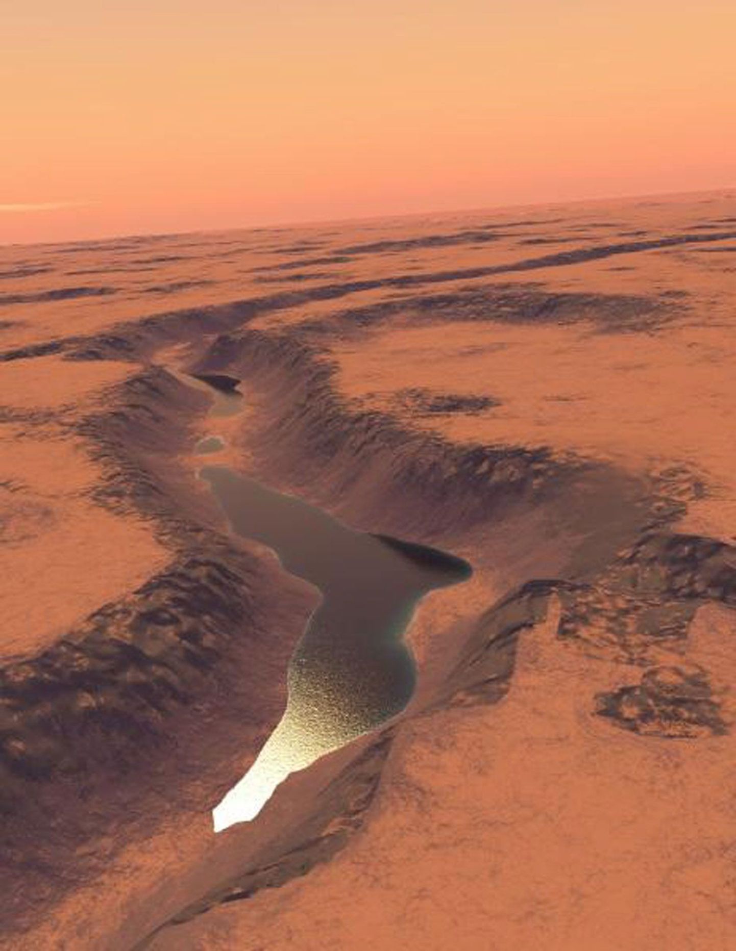 Arvutijoonis  Marsi Shalbatana järvest