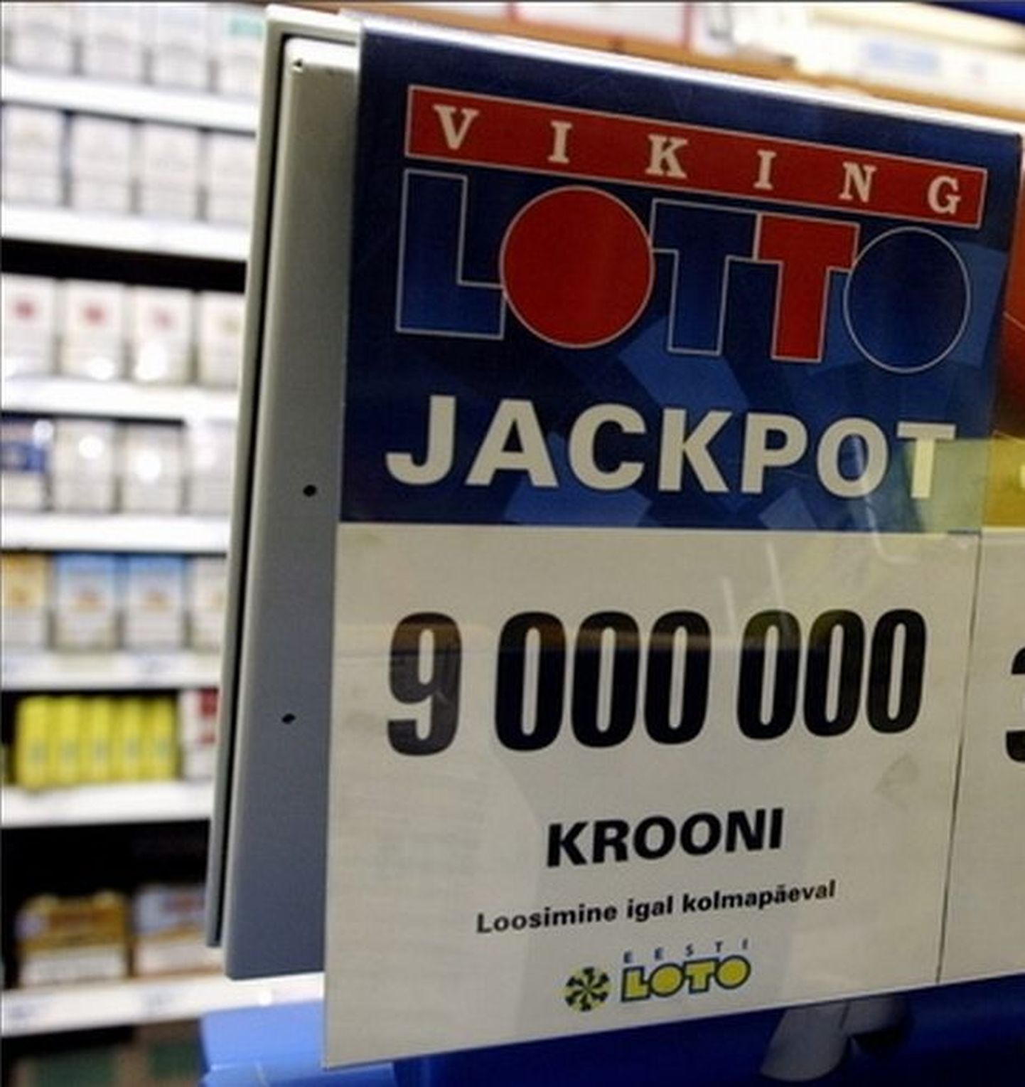 Реклама лотереи Viking Lotto. Более 9 миллионов крон в Эстонии еще никто не выигрывал.