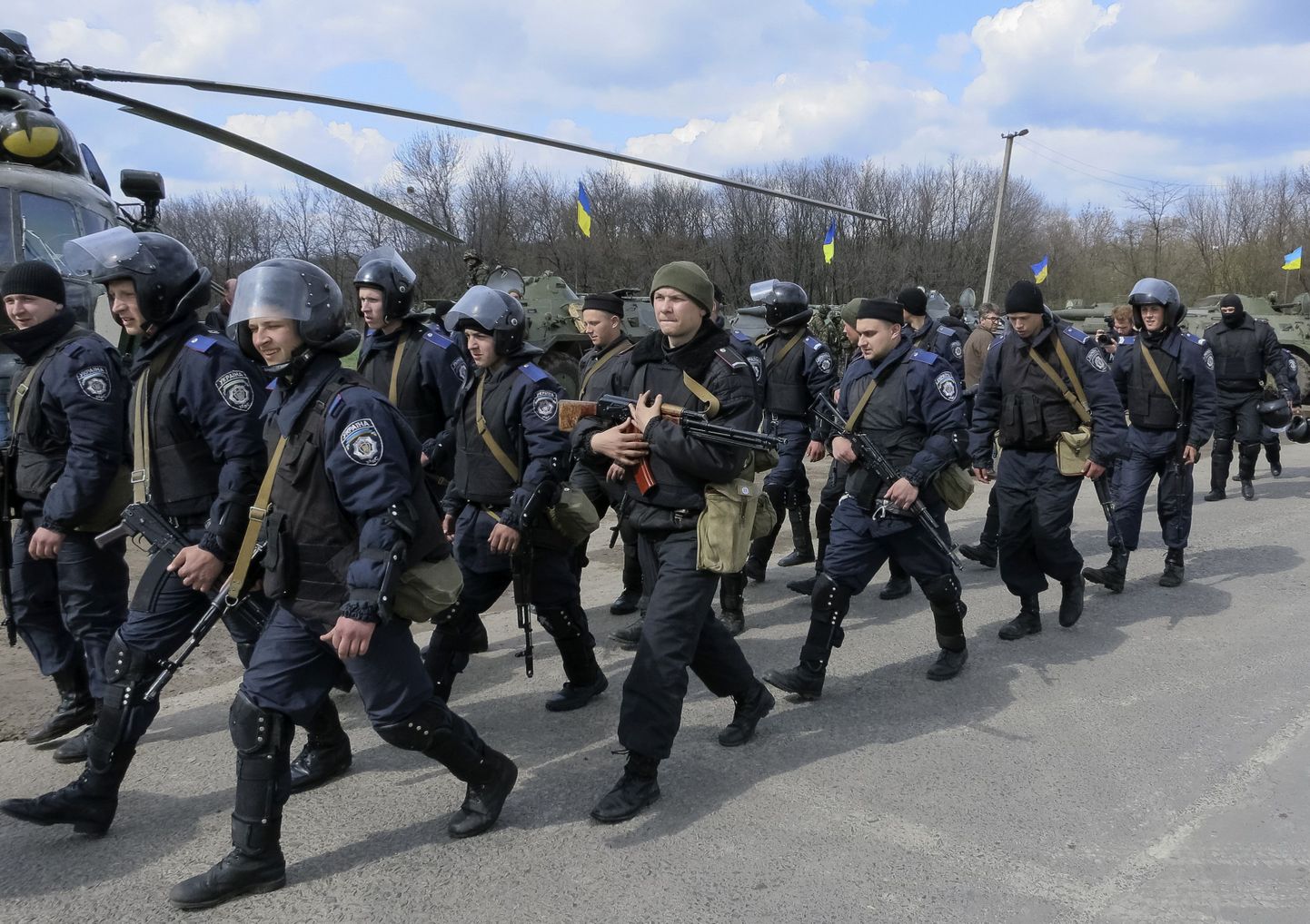 Ukraina võitlejad Iziumi lähistel.