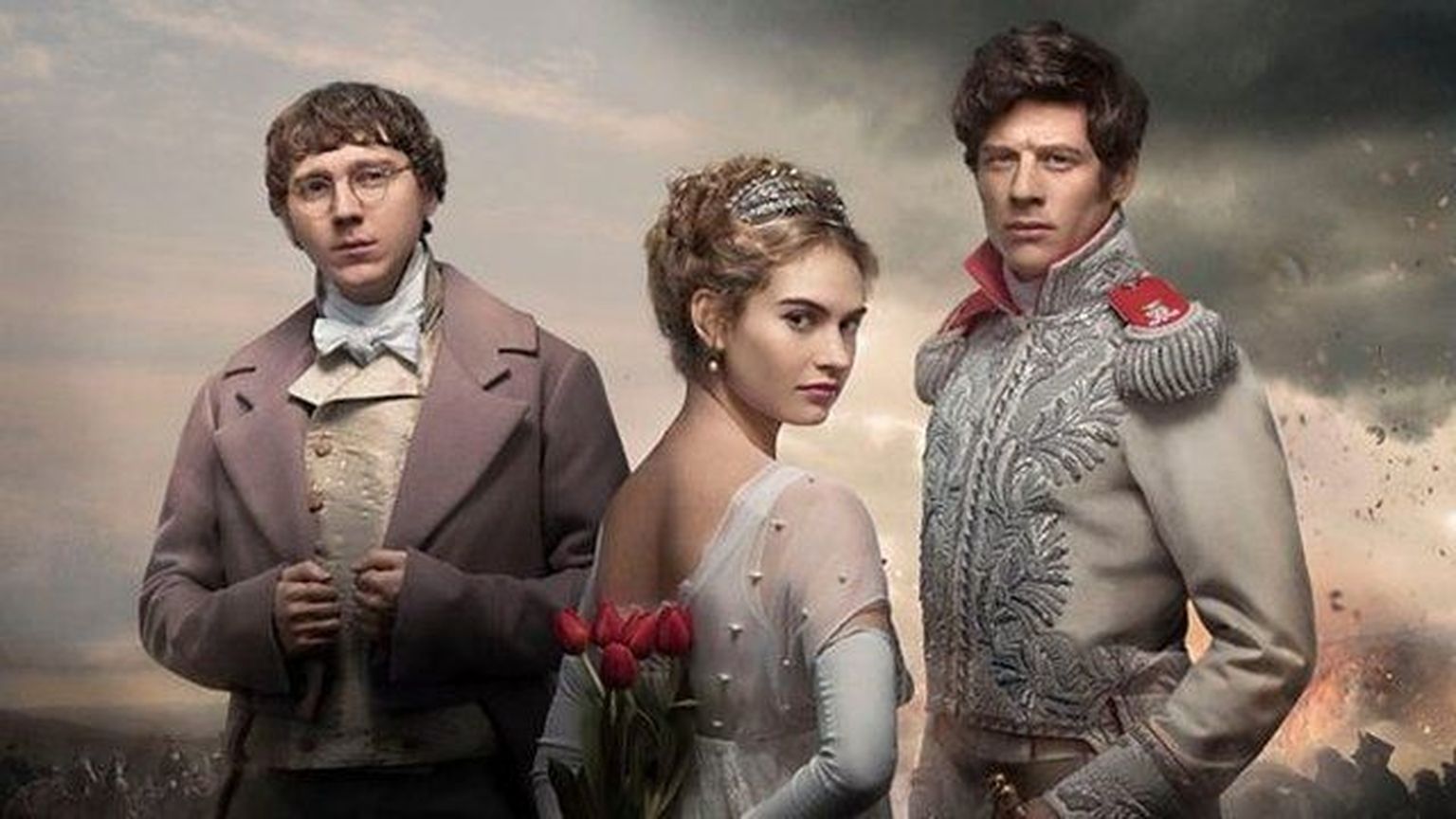 Lev Tolstoi romaani «Sõda ja rahu» ainetel lavastatud ajaloolises draamasarjas mängib Pierre'i Paul Dano, Natašat Lily James ja Andreid James Norton.