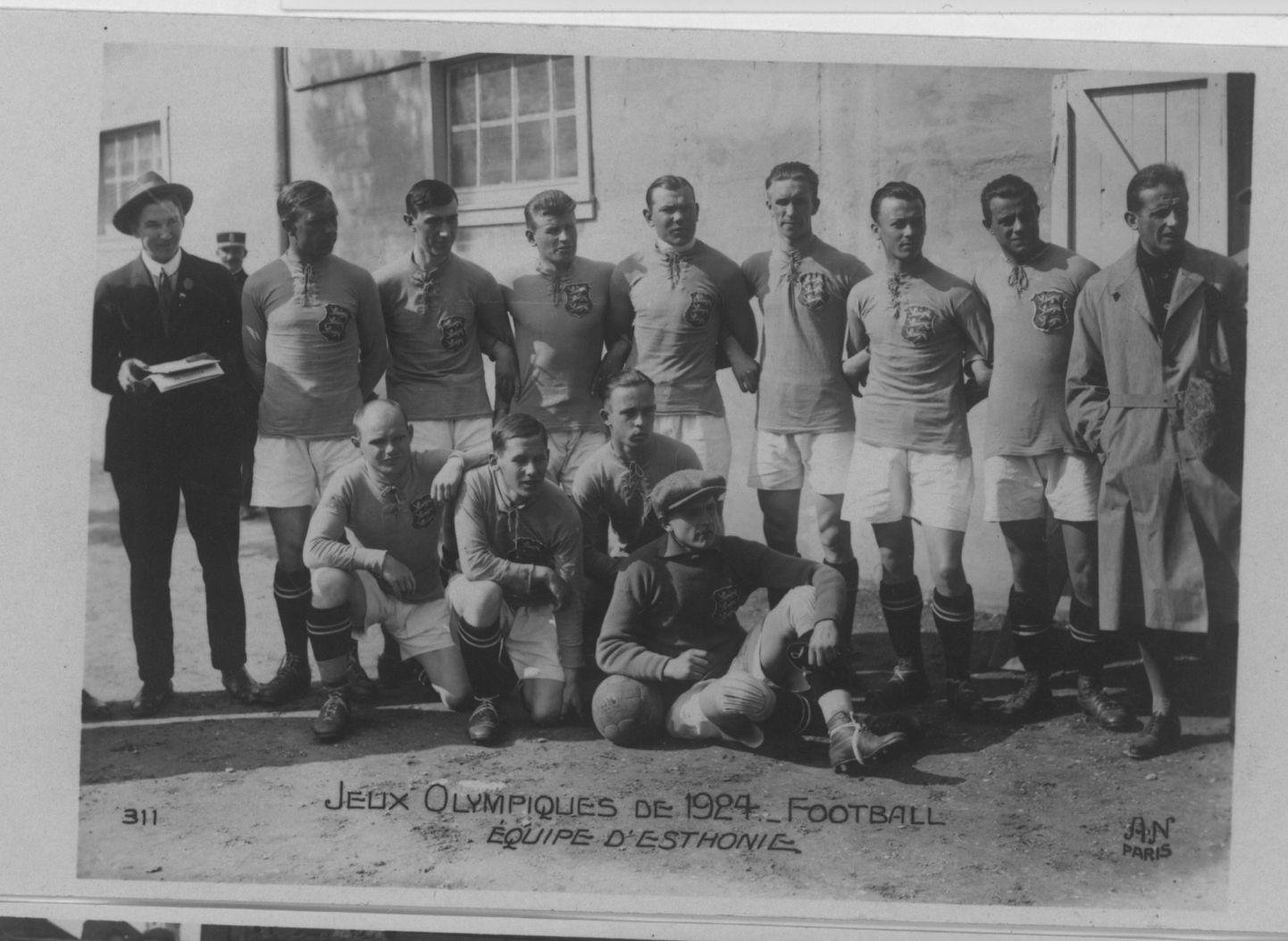 Футбольная сборная Эстонии на Олимпиаде-1924 в Париже.