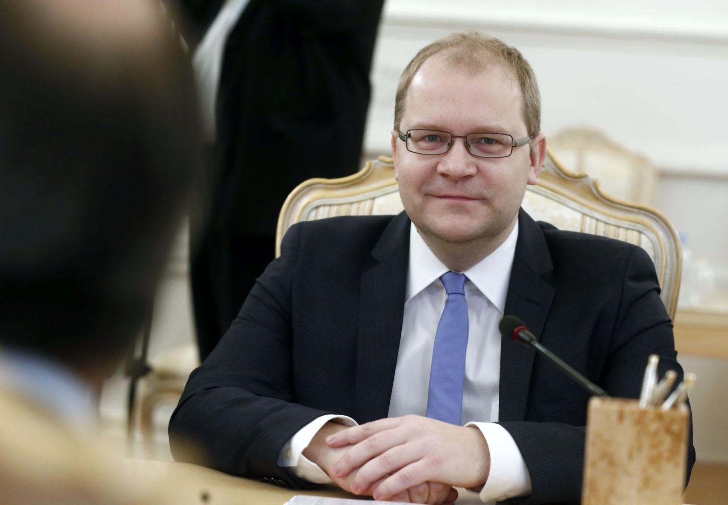Министр иностранных дел Эстонии Урмас Паэт на подписании договора о границе.