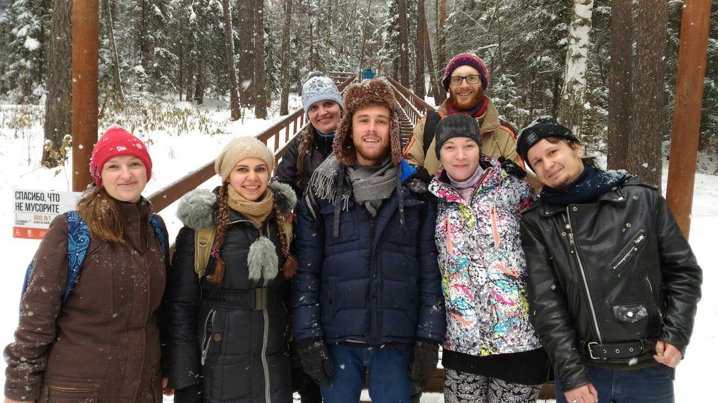 Krismar õpilastega Stolbõ rahvuspargis.