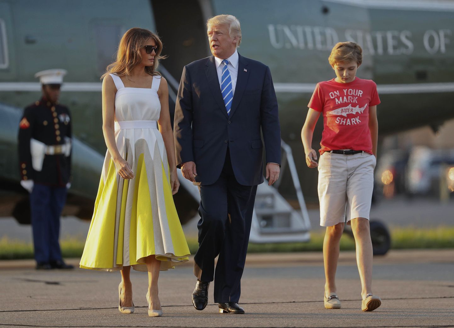 Donald, Melania ja Barron Trump