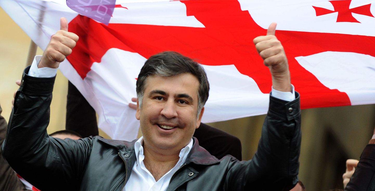 Gruusia president Mihheil Saakašvili möödunud kuul pealinnas Thbilisis tema toetuseks korraldatud meeleavaldusel.