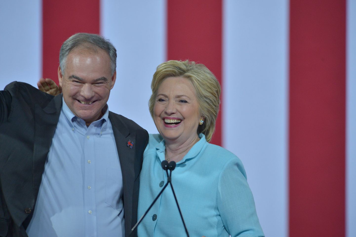 Tim Kaine ja Hillary Clinton.