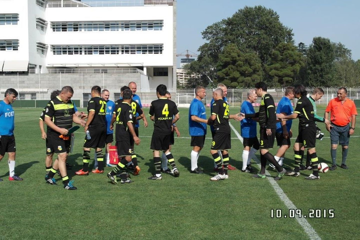 Встреча ветеранов футбола Эстонии и Грузии.