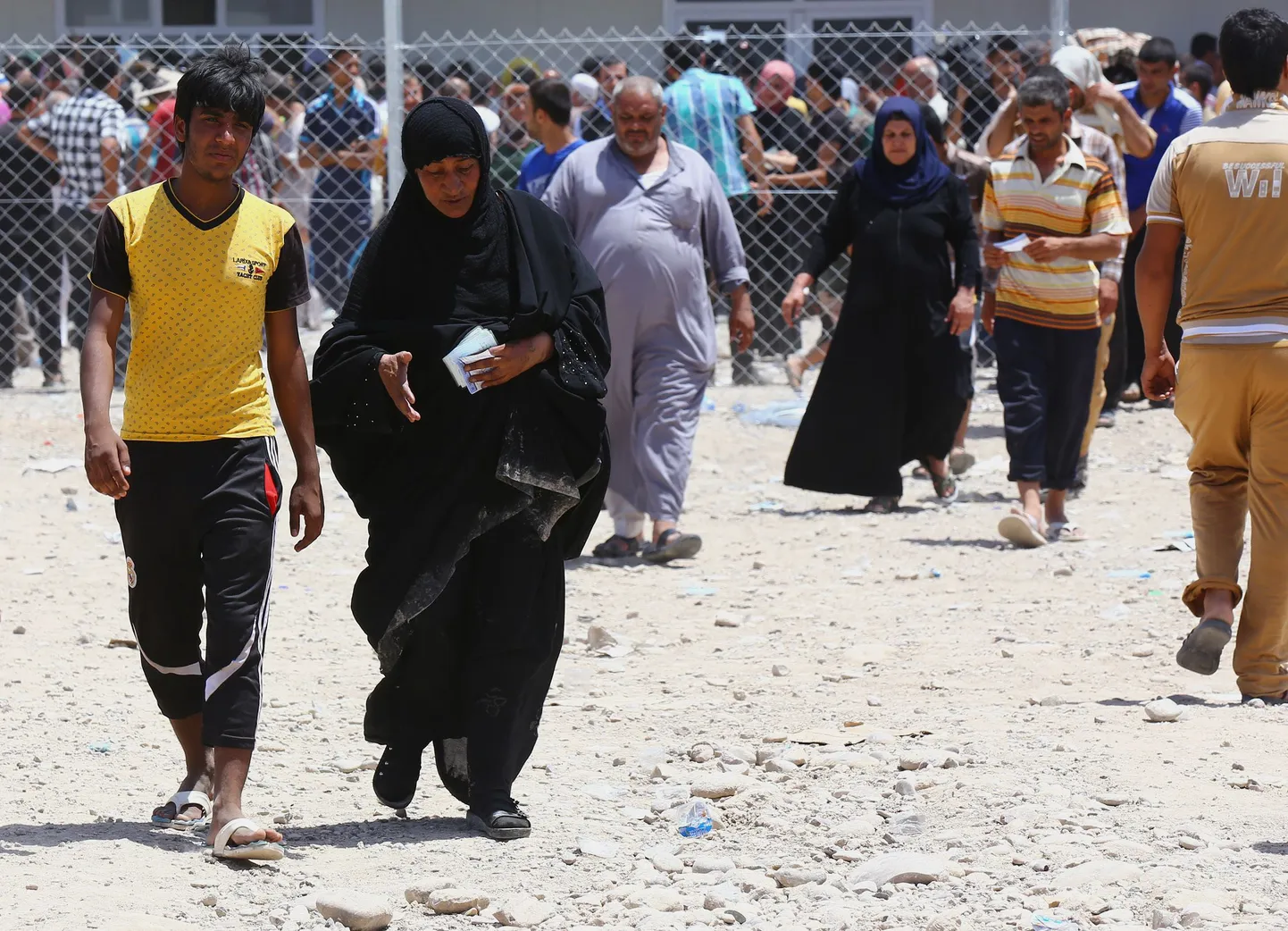 Mosulist põgenejad.