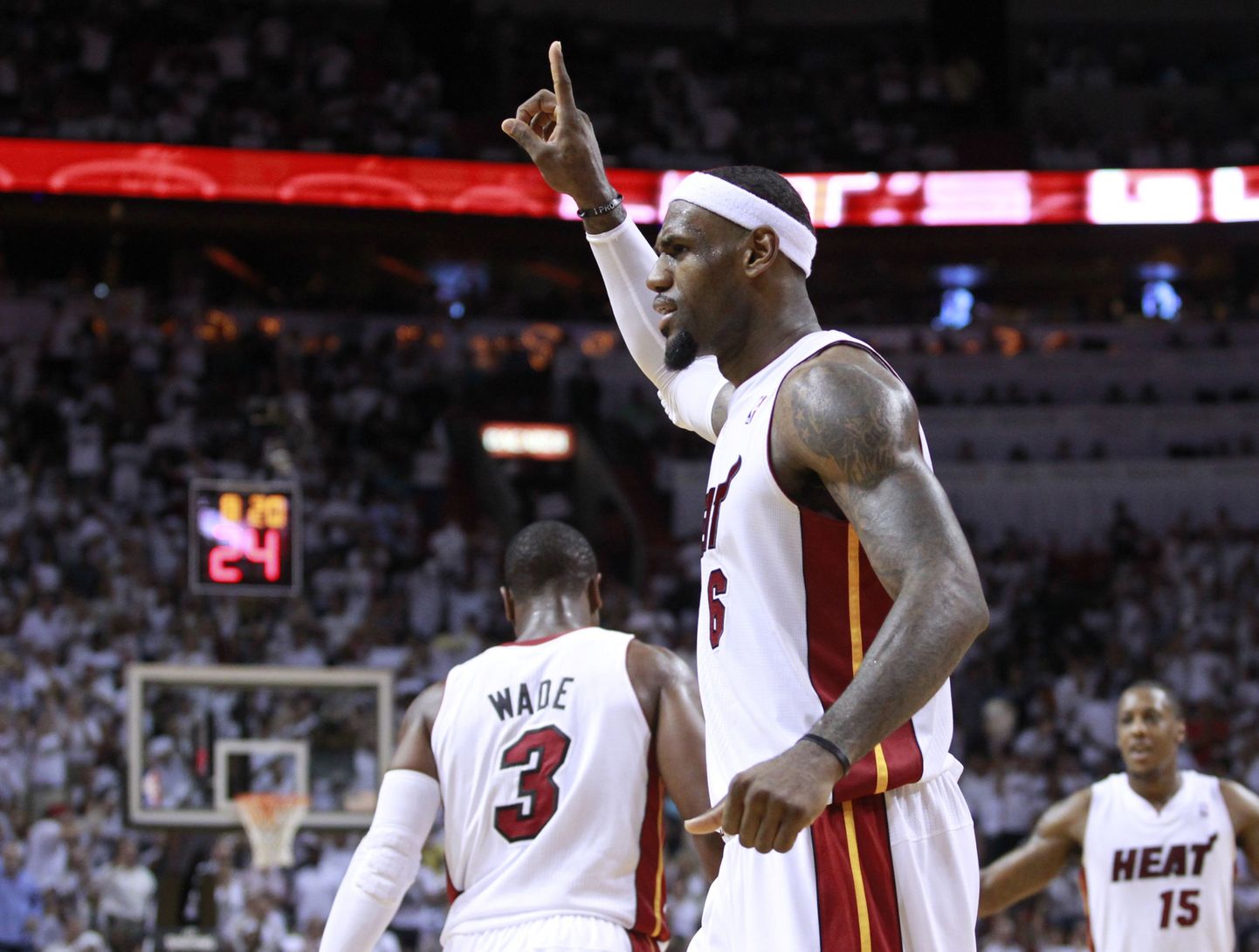 Miami Heati tähed LeBron James ja Dwyane Wade.