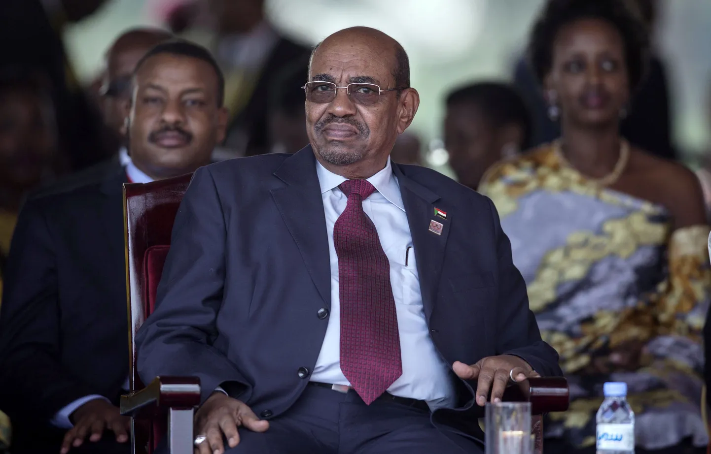 Sudaani president Omar Hassan al-Bashir Uganda presidendi ametisse nimetamise tseremoonial.