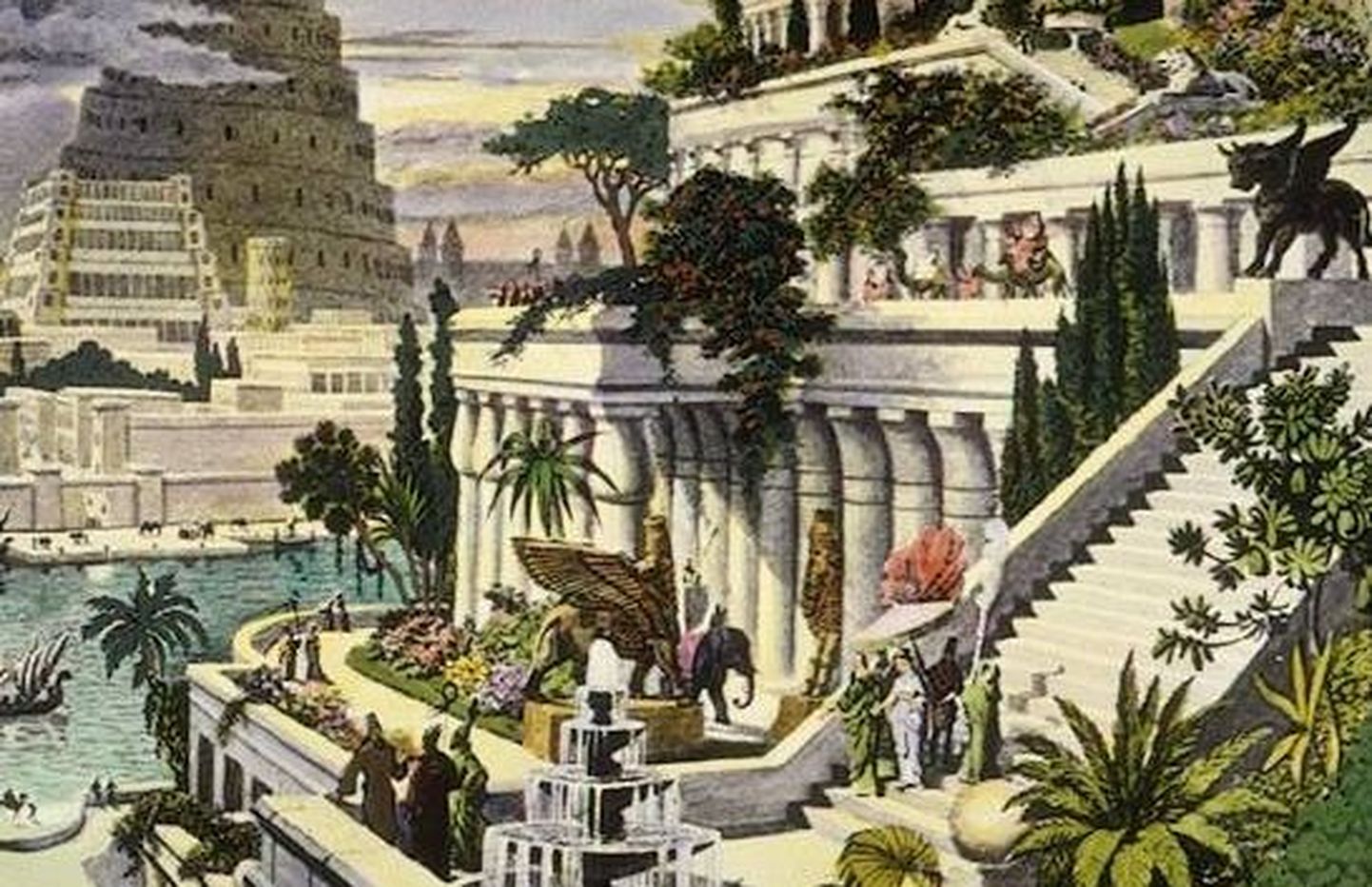 Babüloni rippaiad ei olnud Babülonis? 16. sajandi gravüür, mis kujutab Babüloni rippaeda