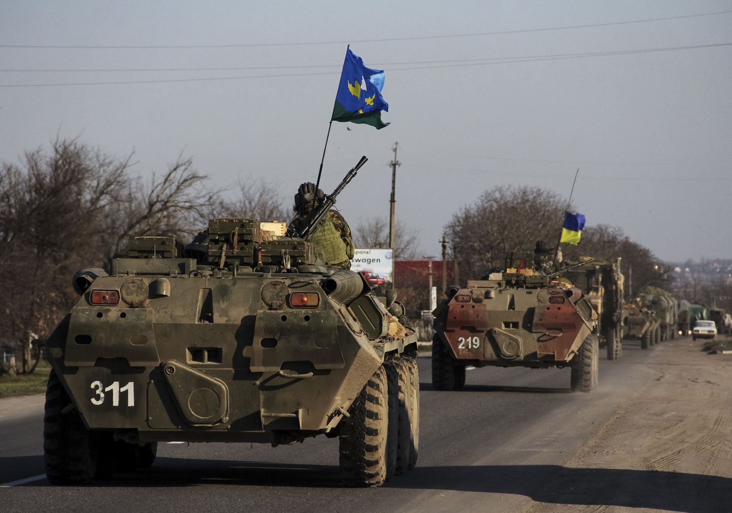 Ukraina sõjaväe konvoi.