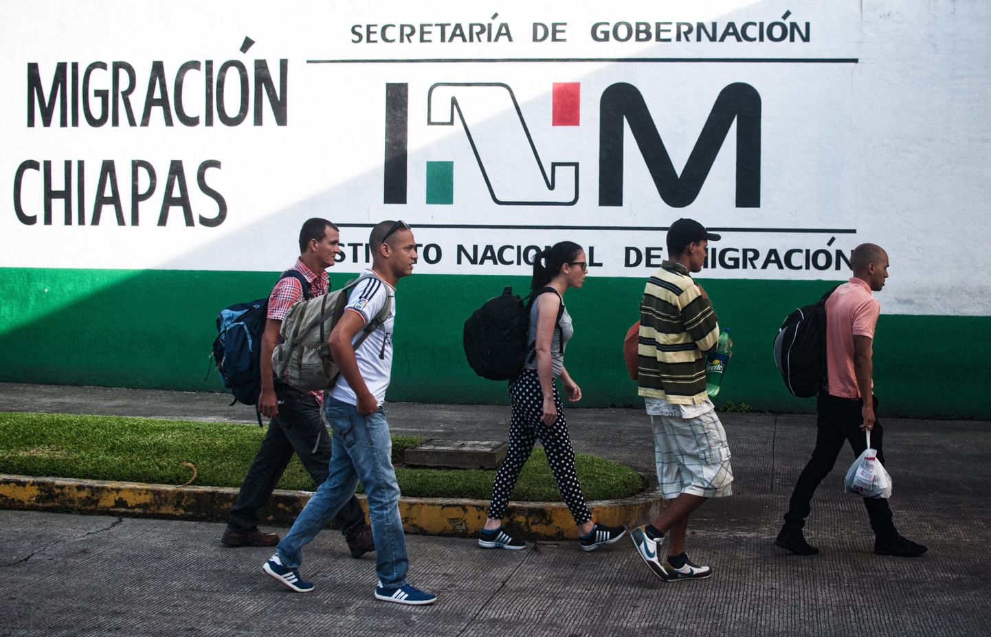 Kuuba emigrandid teel migratsioonikeskusesse Chiapase linnas Mehhikos.