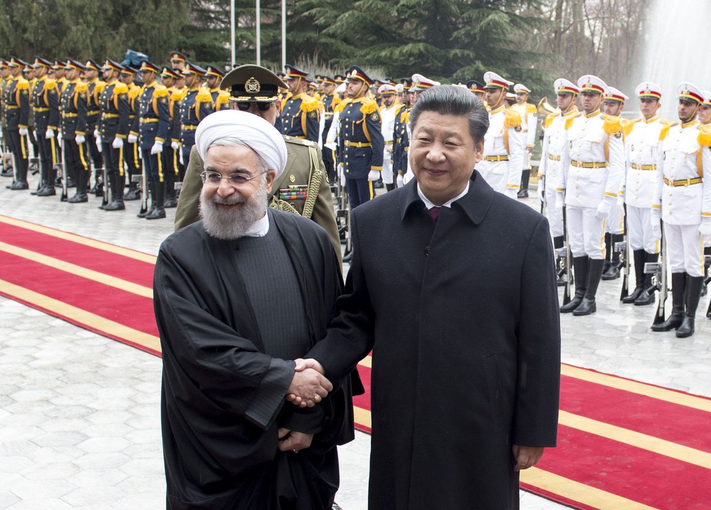 Iraani ja Hiina presidendid Hassan Rouhani ning Xi Jinping.